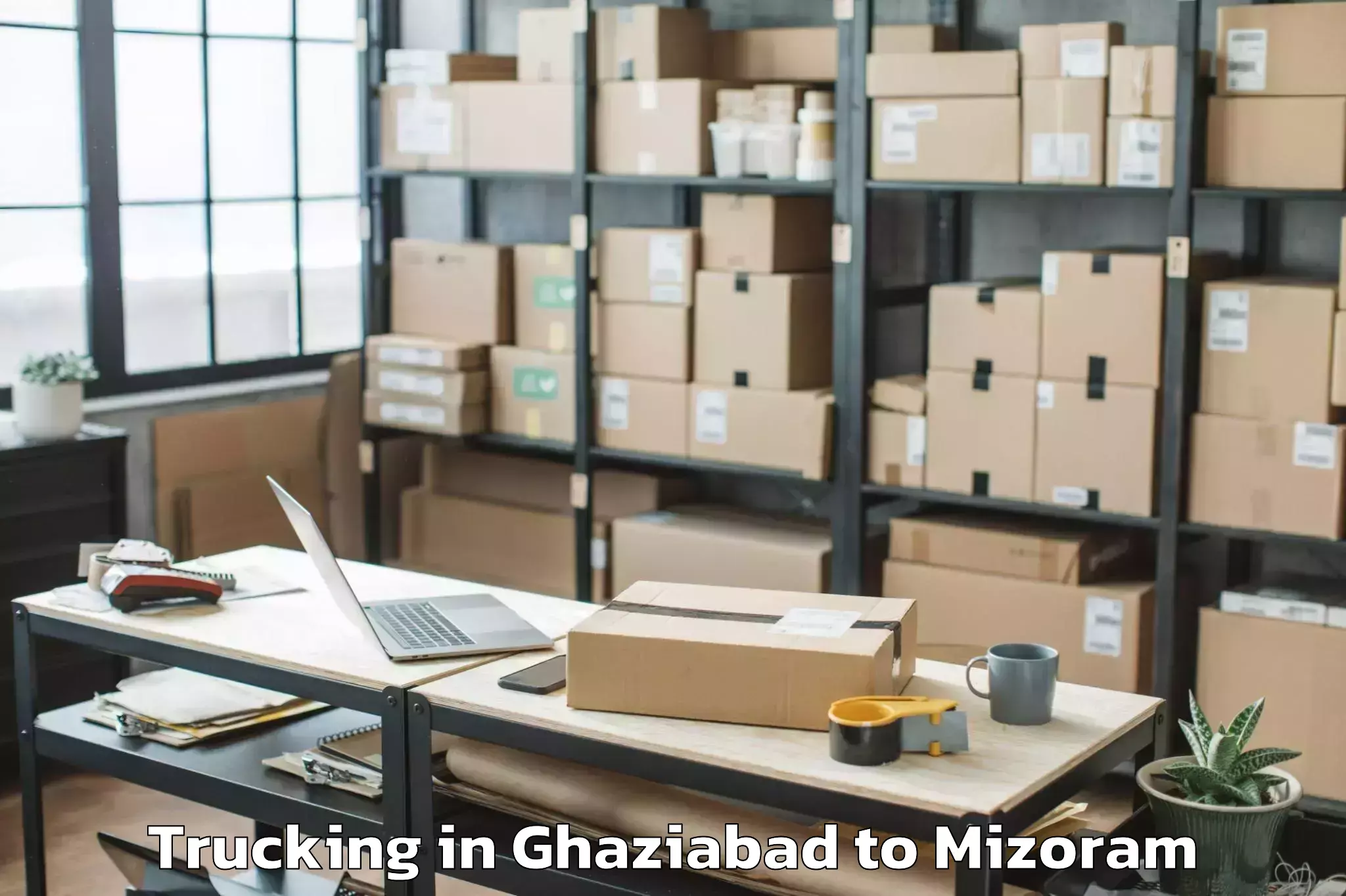 Professional Ghaziabad to Tlabung Trucking